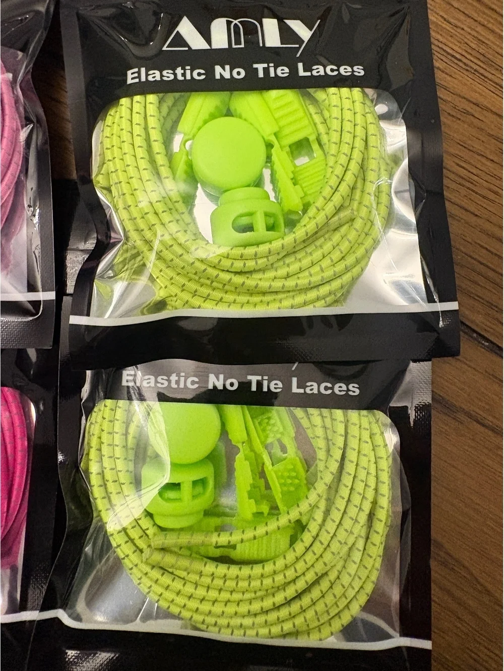 Amy Elastic No Tie Shoelaces - Assorted Colors - Pack of 5